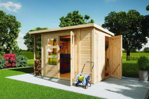 dřevěný domek KARIBU multifunkční (93796) natur