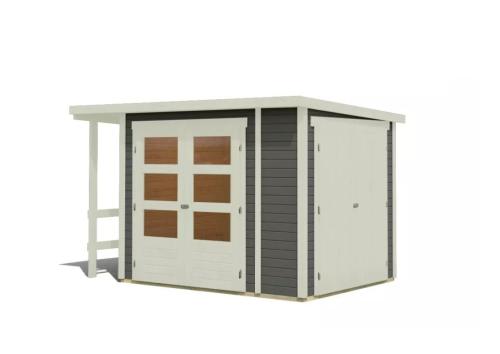 dřevěný domek KARIBU multifunkční (93797) terragrau