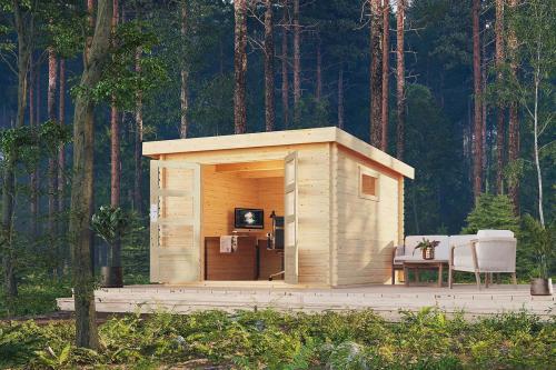 dřevěný domek KARIBU TRITTAU 3 (9295) natur