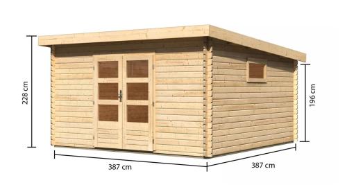dřevěný domek KARIBU TRITTAU 6 (91500) natur