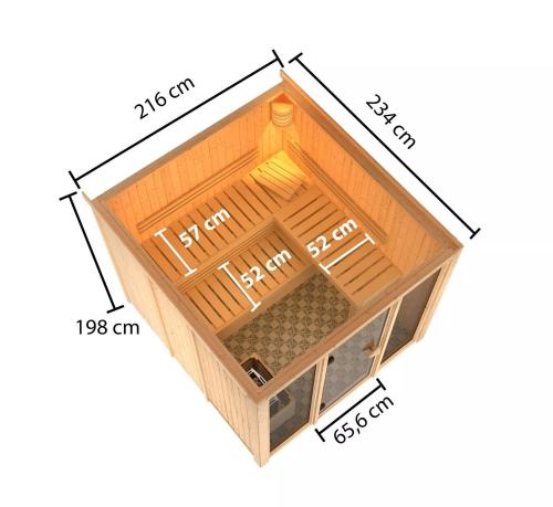 finská sauna KARIBU ASKJA (35230)