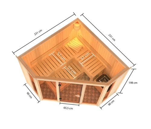 finská sauna KARIBU ALCINDA (2503) 