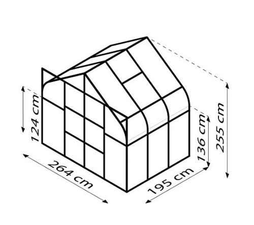 üvegház VITAVIA DIANA 5000 PC 4 mm ezüst színű