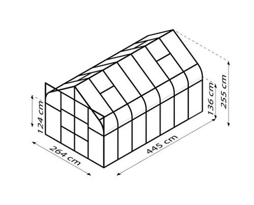 üvegház VITAVIA DIANA 11500 PC 4 mm ezüst színű