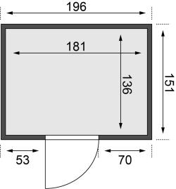 finská sauna KARIBU BODIN (47829) - V173