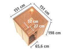 finská sauna KARIBU NORIN (75588) - V175