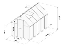 skleník LANITPLAST SARANA 6x10 PC 4 mm stříbrný