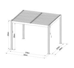 hliníková pergola LANITPLAST BIOCLIMATIC 32 BASIC