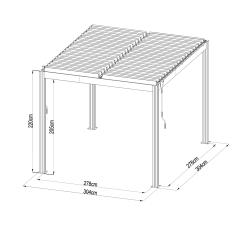 hliníková pergola LANITPLAST BIOCLIMATIC 33 BASIC