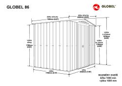 domek GLOBEL 86 ZELENÝ se střešním oknem - V182