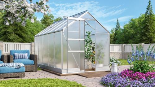 skleník VITAVIA APOLLO 6200 PC 6 mm stříbrný