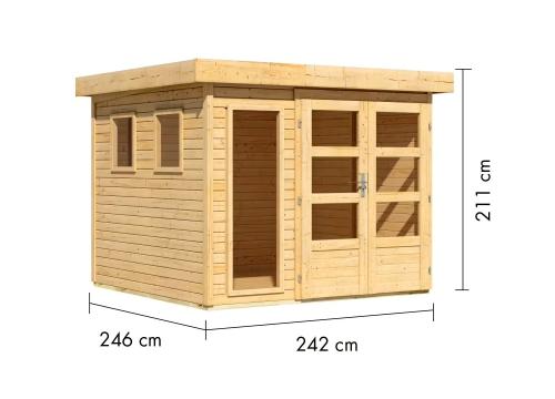 fa kerti ház KARIBU LAHAR 3,5 (11504) natur