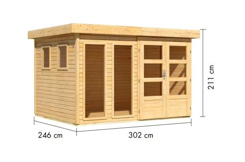 dřevěný domek KARIBU LAHAR 5 (11509) natur