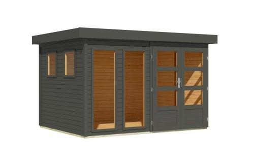 dřevěný domek KARIBU LAHAR 5 (11978) terragrau