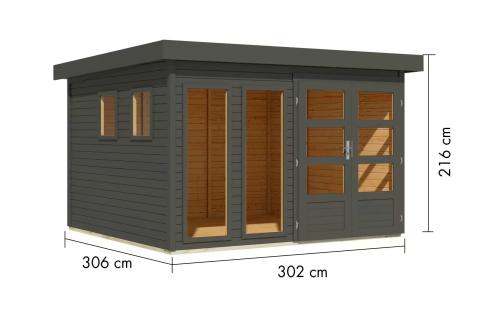 dřevěný domek KARIBU LAHAR 6 (12131) terragrau
