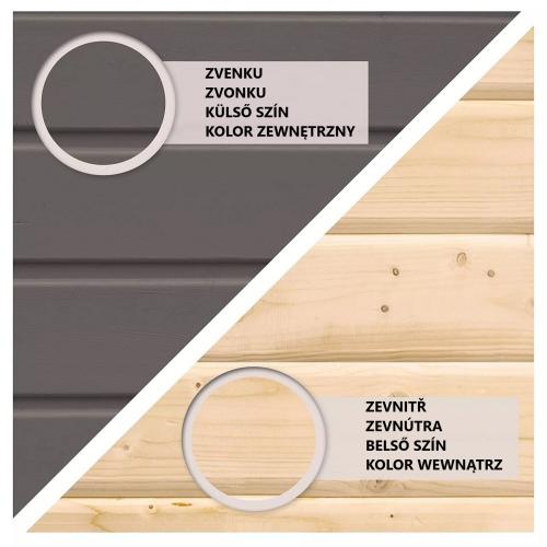 dřevěný domek KARIBU LAHAR 6 (12131) terragrau