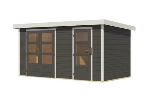 hybridní domek KARIBU MERKUR (12492) terragrau / bílý