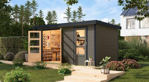 hybridní domek KARIBU MERKUR (12494) terragrau / antracit