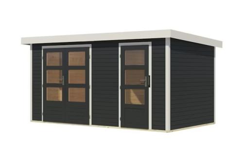 hybridní domek KARIBU MERKUR (12495) antracit / bílý