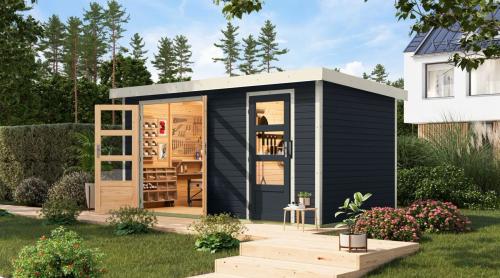 hybridní domek KARIBU MERKUR (12495) antracit / bílý