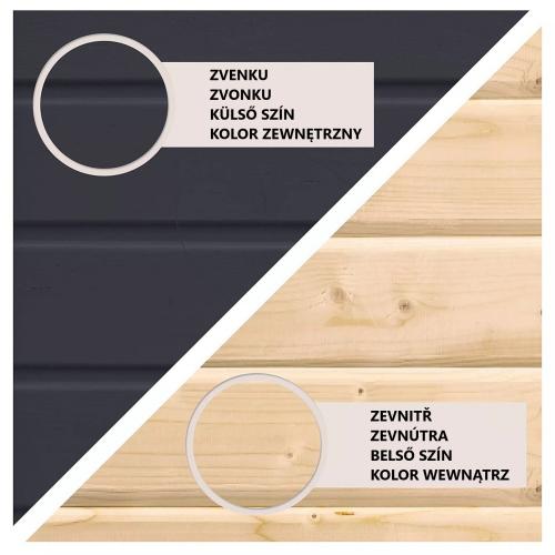 hybridní domek KARIBU MERKUR (12495) antracit / bílý