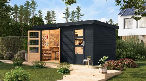 hybridní domek KARIBU MERKUR (12497) antracit / antracit