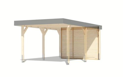 zadní lamelová stěna KARIBU ke carportu LEIMHOLZ (12170)