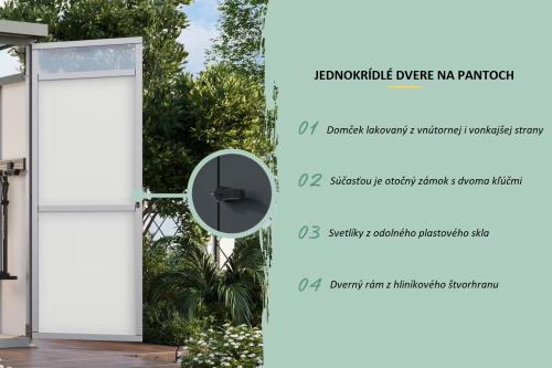 plechový domček KARIBU OSTEN 1,5 (12507) sivý