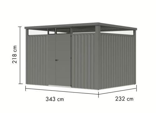 plechový domek KARIBU OSTEN 3 (12512) šedý