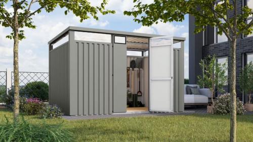 plechový domek KARIBU OSTEN 3 (12512) šedý