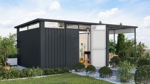 plechový domek KARIBU OSTEN 4 (12527) antracit