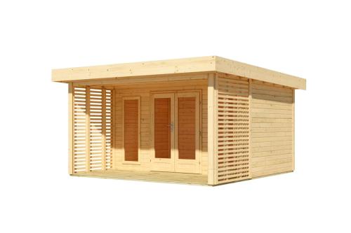 dřevěný domek KARIBU LILY (12138) natur