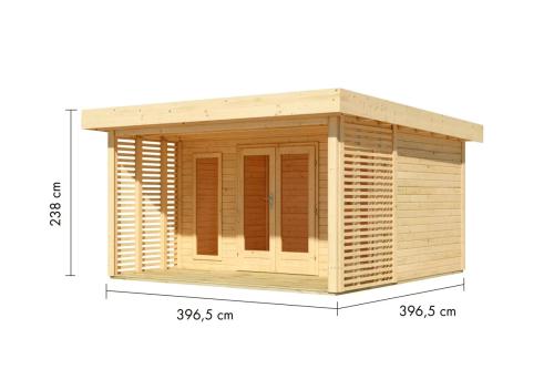 dřevěný domek KARIBU LILY (12138) natur