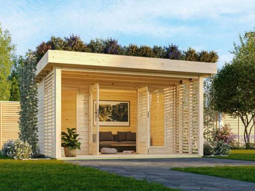 dřevěný domek KARIBU LILY (12138) natur