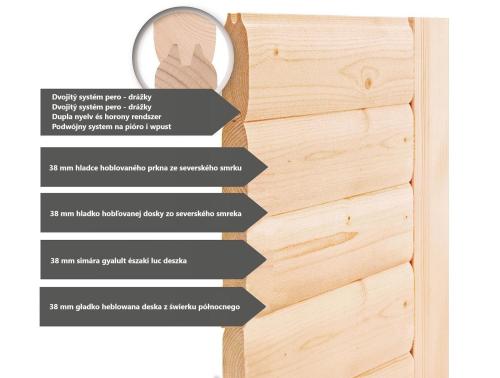 finská sauna KARIBU HYTTI 6 (124) terragrau