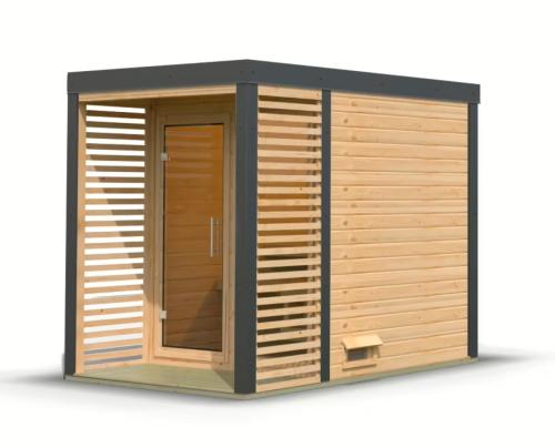 finská sauna KARIBU ARES 1 (214) natur / antracit