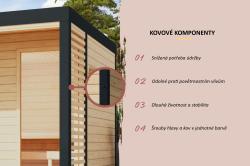 finská sauna KARIBU ARES 1 (235) antracit / antracit