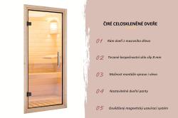 finská sauna KARIBU ARES 2 (260) natur / antracit