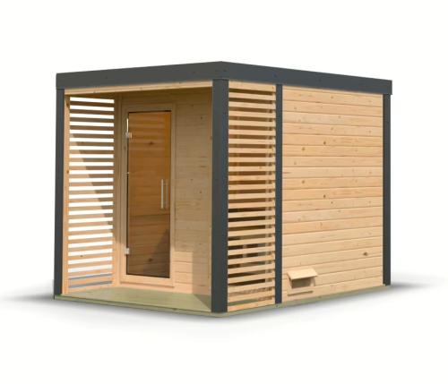 finská sauna KARIBU ARES 2 (260) natur / antracit