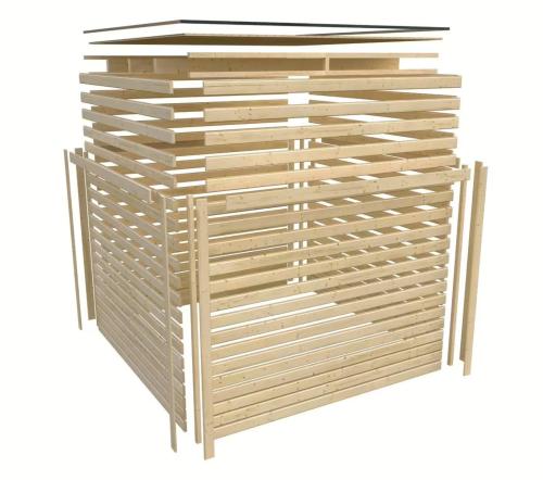 finská sauna KARIBU ARES 2 (260) natur / antracit