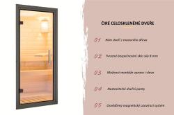 finská sauna KARIBU ARES 3 (336) antracit / antracit