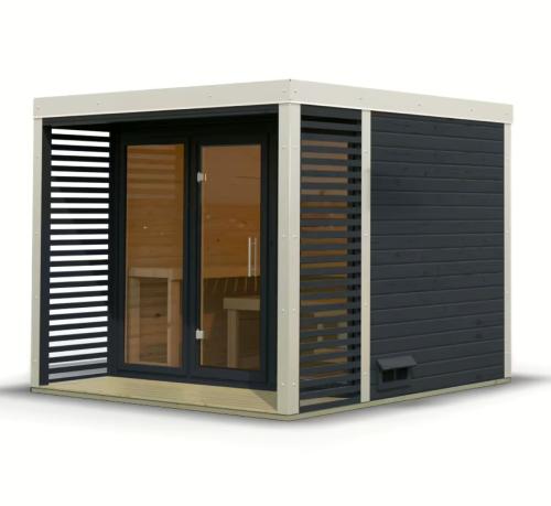 finská sauna KARIBU ARES 3 (336) antracit / antracit