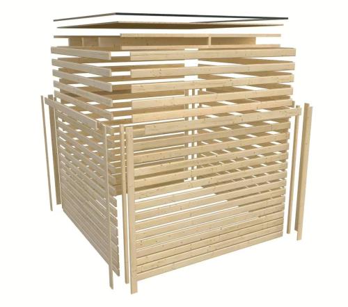 finská sauna KARIBU ARES 3 (336) antracit / antracit