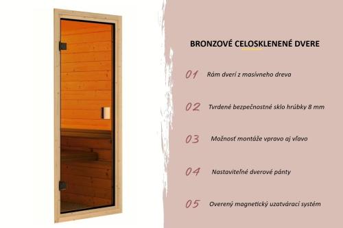 fínska sauna KARIBU QUADRO 1 (109) natur