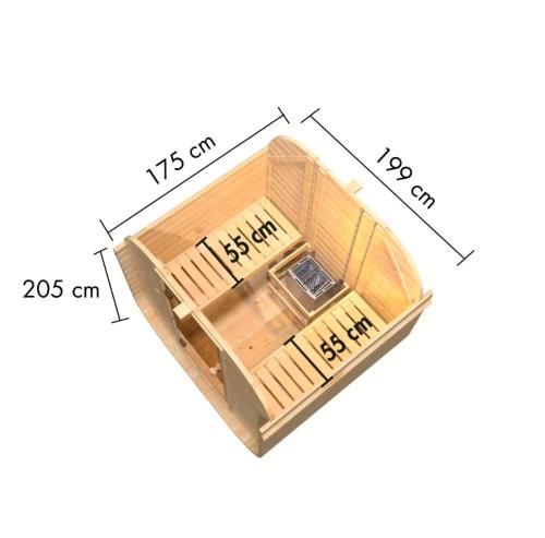 finská sauna KARIBU QUADRO 1 (109) natur