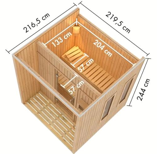 finská sauna KARIBU ARCADIA (34255) černá
