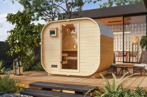 finská sauna KARIBU QUADRO 1 PLUS (35445) natur