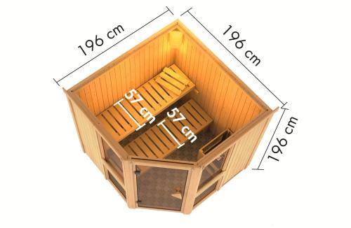 finská sauna KARIBU AMELIA 2 (34325)