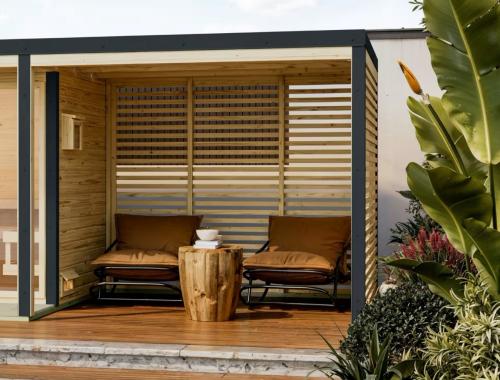 přístavek k sauně ARES včetně lamelových stěn (34939) natur