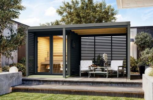 přístavek k sauně ARES včetně lamelových stěn (36436) antracit